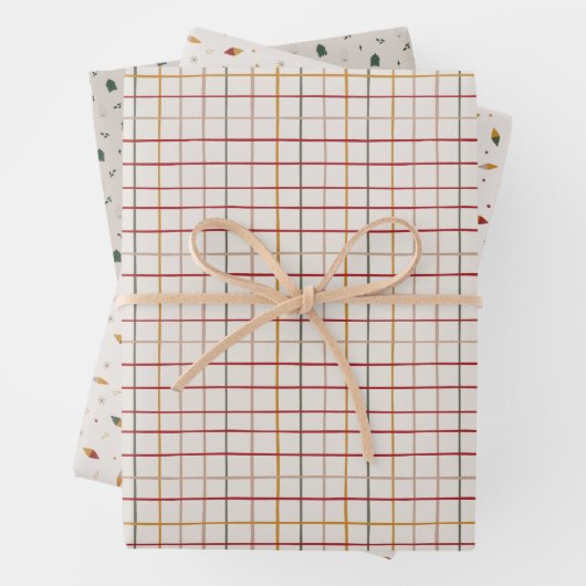 Colorful Modern Christmas ラッピングペーパーシート (インサイチュ)