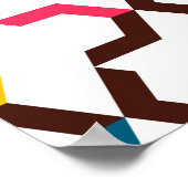 Colorful, modern, cool trendy chevron arrow shapes ポスター (角)