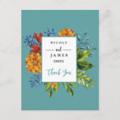 Colorful Modern Floral エンクロージャーカード (正面)