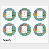 Colorful Modern Floral ラウンドシール (シート)