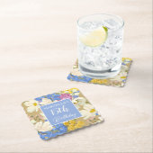 Colorful Modern Floral Blooms 15th Birthday Party  ペーパーコースター (インサイチュ)