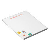 Colorful Modern Floral Personal Stationery Note ノートパッド (アングル)