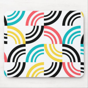 Colorful, modern, fun, cheerful geometric graphic マウスパッド