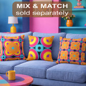 Colorful Modern Geometric Circle クッション