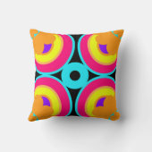 Colorful Modern Geometric Circle クッション (裏面)