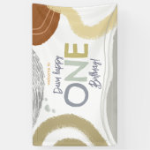 Colorful Modern Happy One Birthday Boy Banner 横断幕 (縦)