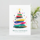 Colorful Modern Merry Christmas シーズンカード (スタンド正面)