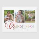 Colorful Modern Merry Christmas Script 3-Photo (正面)