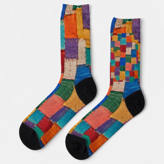 Colorful Modern Patchwork ソックス (左)