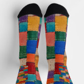 Colorful Modern Patchwork ソックス (上部)