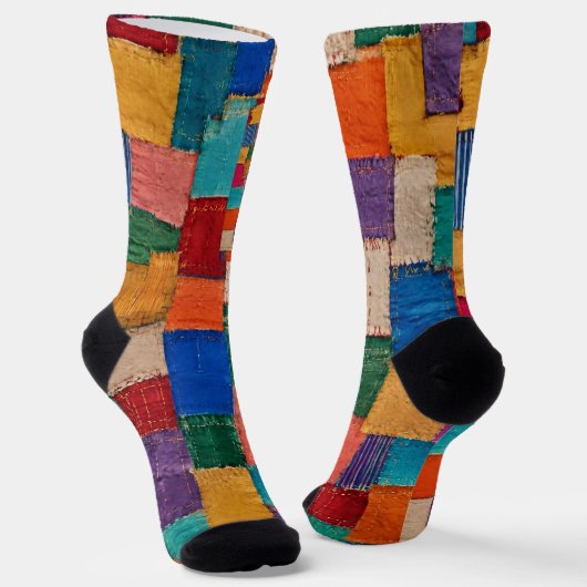Colorful Modern Patchwork ソックス (傾斜あり)