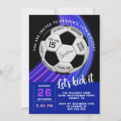 Colorful Modern Sporty Soccer Birthday 招待状 (正面)