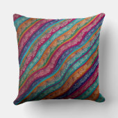 Colorful modern stylish chic geometric  クッション (裏面)