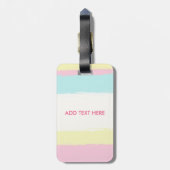 Colorful modern watercolor brushstrokes monogram ラゲッジタグ (裏面縦)