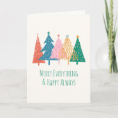 Colorful Modern Whimsical Christmas Folded Custom シーズンカード (正面)