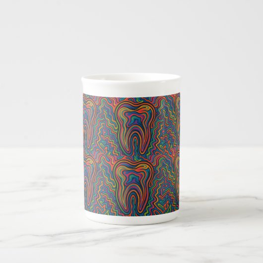 Colorful Molar Dental Mug ボーンチャイナマグカップ (正面)