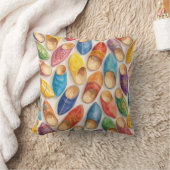 Colorful Moroccan Babouche Slippers クッション (ブランケット)