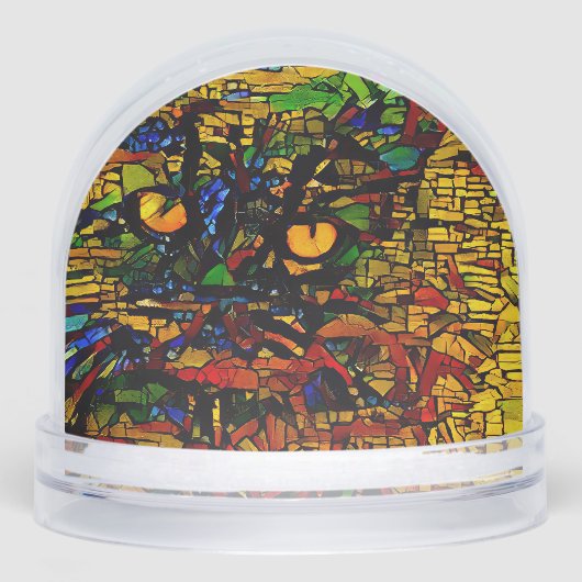 Colorful Mosaic Cat Art Prin (正面)