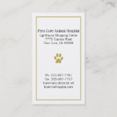 Colorful Mosaic Cat Gold Paw Animal 名刺 (裏面)