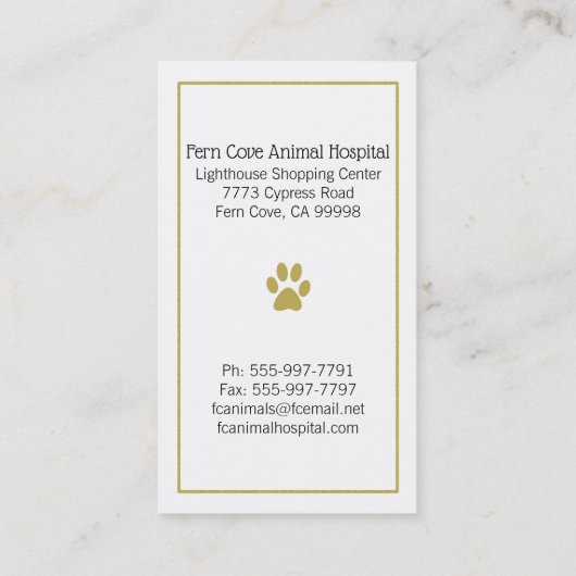 Colorful Mosaic Cat Gold Paw Animal 名刺 (裏面)