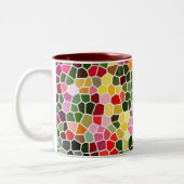 Colorful Mosaic Pattern ツートーンマグカップ (左)