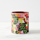 Colorful Mosaic Pattern ツートーンマグカップ (中央)