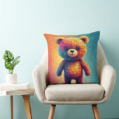 Colorful Mosaic Teddy Bear クッション (椅子)