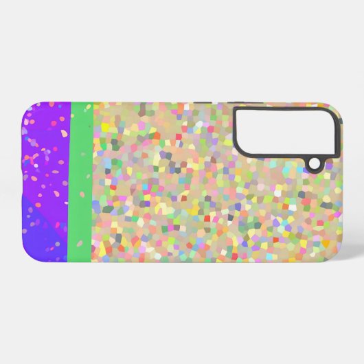 Colorful Mosaic Two-Tone Samsung Galaxyケース (裏面横)