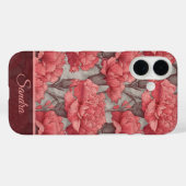 Colorful Mother Gift Carnation Flower Name Case-Mate iPhoneケース (裏面 (横))