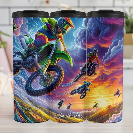 Colorful Motocross Race Art Sky タンブラー