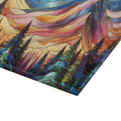 Colorful Mountain Glass Cutting Board カッティングボード (角)