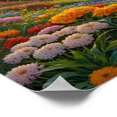 Colorful Mountain Lake Flowers Art ポスター (角)
