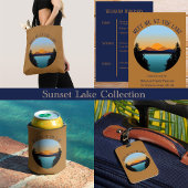 Colorful Mountain Sunset Lake Vacation Itinerary & 招待状