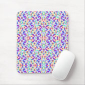 Colorful mouse pad features an intricate floral  マウスパッド (マウス)