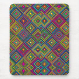 Colorful mouse pad featuring a vibrant geometric  マウスパッド