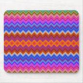 Colorful mouse pad featuring vibrant zigzag  マウスパッド (正面)