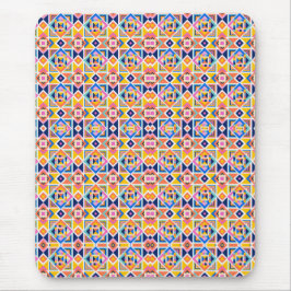 Colorful mouse pad with intricate geometric tile  マウスパッド