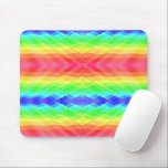 Colorful mousepad featuring a bright マウスパッド<br><div class="desc">Colorful mousepad featuring a bright,  symmetrical pattern of diagonal rainbow stripes and geometric shapes,  evoking a vibrant and playful mood.</div>