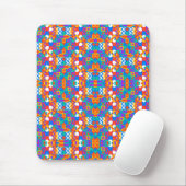 Colorful mousepad with geometric pattern in blue マウスパッド (マウス)
