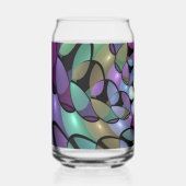 Colorful Movements Abstract Trippy Fractal Art ガラス缶 (正面)