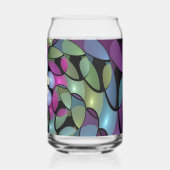 Colorful Movements Abstract Trippy Fractal Art ガラス缶 (裏面)