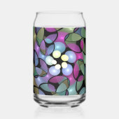 Colorful Movements Abstract Trippy Fractal Art ガラス缶 (左)