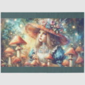 Colorful Mushroom Fantasy Forest Alice Decoupage 薄葉紙 (正面)