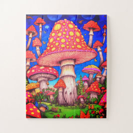 Colorful Mushrooms 30 Large Pieces on a  ジグソーパズル