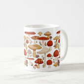 Colorful mushrooms party コーヒーマグカップ (正面右)