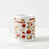 Colorful mushrooms party コーヒーマグカップ (正面左)