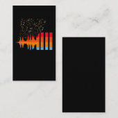 Colorful Music Notes Musician Pianist 名刺 (正面/裏面)