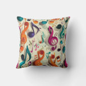 Colorful Music Pattern クッション (裏面)