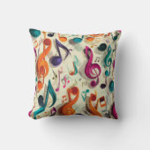 Colorful Music Pattern クッション (正面)
