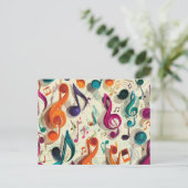 Colorful Music Pattern ポストカード (スタンド正面)